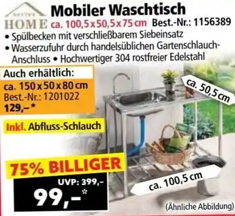 Norma Mobiler Waschtisch Angebot