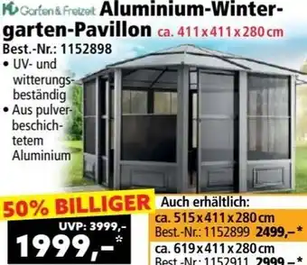 Norma Garten & Freizeit Aluminium Winter garten Pavillon Angebot