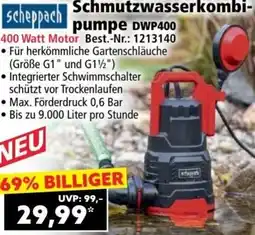 Norma scheppach Schmutzwasserkombi pumpe DWP400 Angebot