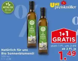 Unimarkt Natürlich für uns Bio Sonnenblumenöl Angebot