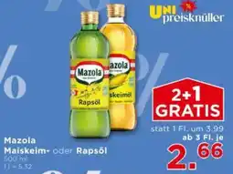 Unimarkt Mazola Maiskeim oder Rapsöl Angebot