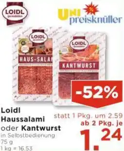 Unimarkt Loidl Haussalami oder Kantwurst Angebot