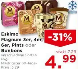Unimarkt Eskimo Magnum 3er, 4er, 6er, Pints oder Bonbons Angebot
