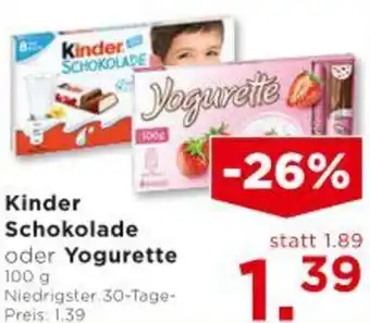Unimarkt Kinder Schokolade oder Yogurette Angebot