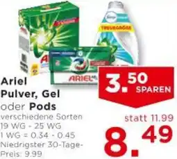 Unimarkt Ariel Pulver, Gel oder Pods Angebot