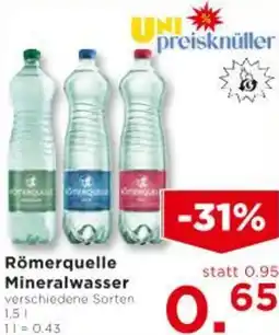 Unimarkt Römerquelle Mineralwasser Angebot