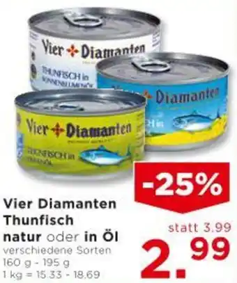 Unimarkt Vier Diamanten Thunfisch natur oder in Öl Angebot