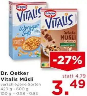 Unimarkt Dr. Oetker Vitalis Müsli Angebot