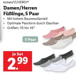 Lidl Esmara Damen Füßlinge Angebot