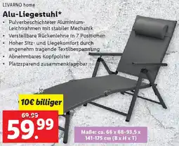 Lidl Livarno Home Alu-Liegestuhl Angebot