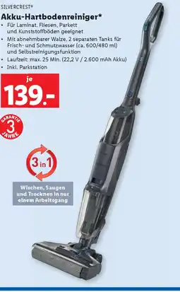 Lidl SilverCrest Akku-Hartbodenreiniger Angebot