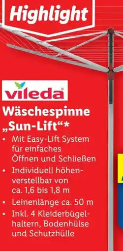Lidl Vileda Wäschespinne Sun-Lift Angebot