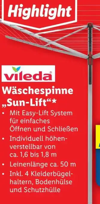 Lidl Vileda Wäschespinne Sun-Lift Angebot