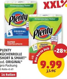 PENNY Plenty küchenrolle short & smart od. original Angebot