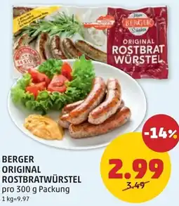 PENNY Berger Original Rostbratwürstel Angebot