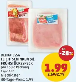 PENNY Delikatessa Leichtschinken od. Frühstücksspeck Angebot