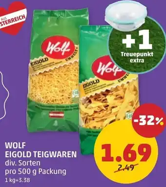 PENNY Wolf Eigold Teigwaren Angebot