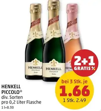 PENNY Henkell piccolo Angebot