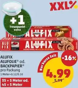 PENNY Alufix alufolie od. backpapier Angebot