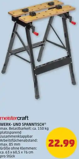 PENNY Meistercraft werk und spanntisch Angebot