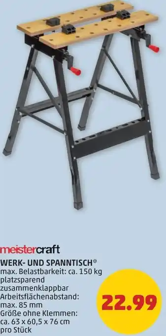 PENNY Meistercraft werk und spanntisch Angebot