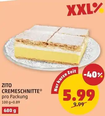 PENNY Zito cremeschnitte Angebot