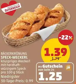PENNY Bäckerkrönung speckweckerl Angebot