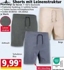 Norma Ronley Shorts mit Leinenstruktur Angebot
