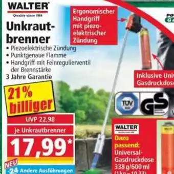 Norma WALTER Unkrautbrenner Angebot