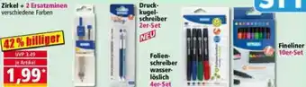 Norma Zirkel 2 Ersatzminen, Druck kugelschreiber, Folienschreiber wasserlöslich, Fineliner Angebot