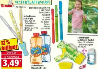 Norma Seifenblasenstab Triple,Seifenblasen flüssigkeit, Seifenblasenstab Groß, Seifenblasen pistole mit Kurbel Angebot