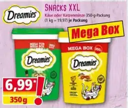 Norma Dreamies snacks xxl käse oder katzenminze Angebot