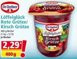 Norma Dr.Oetker Löffelglück Rote Grütze Kirsch Grütze Angebot