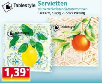 Norma Tablestyle Servietten Angebot