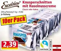 Norma Excelsior Knusperschnitten mit Haselnusscreme Angebot