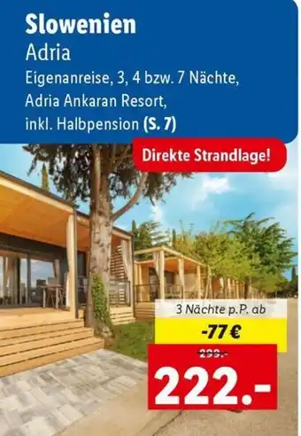 Lidl Reisen Slowenien Adria Angebot