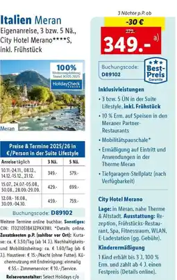 Lidl Reisen Italien Meran Angebot