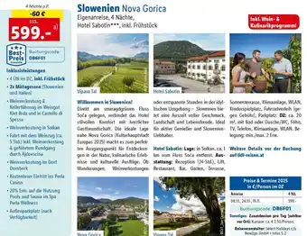 Lidl Reisen Slowenien Nova Gorica Angebot