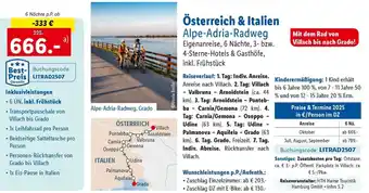 Lidl Reisen Österreich & Italien Alpe-Adria-Radweg Angebot