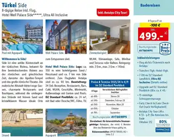Lidl Reisen Türkei Side Angebot