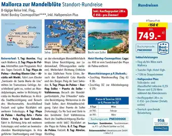 Lidl Reisen Mallorca zur Mandelblüte Standort-Rundreise Angebot
