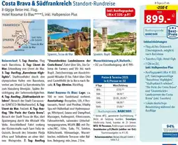 Lidl Reisen Costa Brava & Südfrankreich Standort-Rundreise Angebot