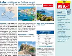 Lidl Reisen Italien Inselhüpfen am Golf von Neapel Angebot