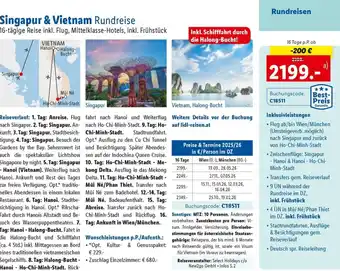 Lidl Reisen Singapur & Vietnam Rundreise Angebot