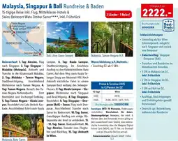Lidl Reisen Malaysia, Singapur & Bali Rundreise & Baden Angebot