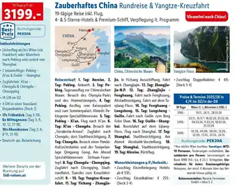 Lidl Reisen Zauberhaftes China Rundreise & Yangtze-Kreuzfahrt Angebot