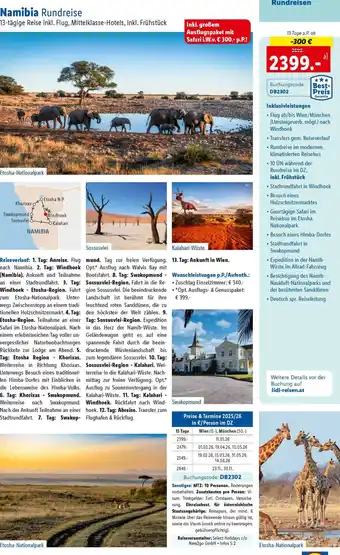 Lidl Reisen Namibia Rundreise Angebot