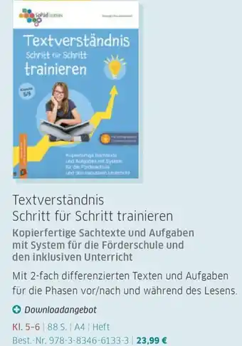 Veritas Textverständnis Schritt für Schritt trainieren Angebot