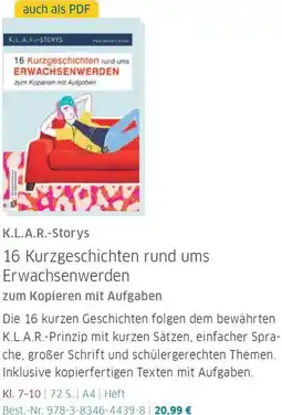 Veritas 16 Kurzgeschichten rund ums Erwachsenwerden Angebot