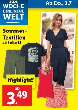 Lidl Sommer Textilien Angebot